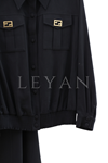Orhan Store Cep Detaylı Takım- LYN03925 Siyah