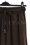 Sentez Ninova Paçası Lastikli Pantolon- LYN03977 Kahve