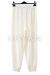 Sentez Ninova Paçası Lastikli Pantolon- LYN03977 Beyaz
