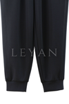 Sentez Ninova Paçası Lastikli Pantolon- LYN03977 Siyah