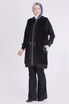 Behrem Kürk Detaylı Kap- LYN03995 Siyah