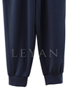 Sentez Ninova Paçası Lastikli Pantolon- LYN03977 Lacivert