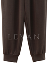 Sentez Ninova Paçası Lastikli Pantolon- LYN03977 Kahve