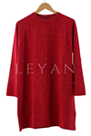 Orhan Store Leopar Desenli Tunik- LYN04010 Kırmızı