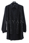 Fuat Gürşen Güpür Detaylı Tunik- LYN03935 Siyah