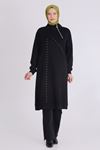 Behrem Fermuar Detaylı Tunik- LYN03908 Siyah