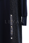Defrina Yanı Desenli Tunik- LYN04038 Lacivert
