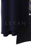 Defrina Yanı Desenli Tunik- LYN04038 Lacivert