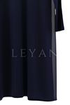 Önü Şifon Detaylı Penye Uzun Kollu İçlik- LYN01369  Lacivert