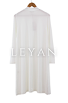 Önü Şifon Detaylı Penye Uzun Kollu İçlik- LYN01369  Ekru