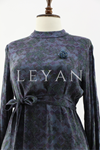 Orhan Store Desenli Qupra Elbise- LYN04065 İndigo