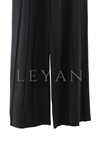 Sentez Liyora Geniş Paça Örme Pantolon- LYN04007 Siyah