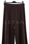 Sentez Liyora Geniş Paça Örme Pantolon- LYN04007 Kahve