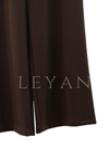 Sentez Venedik Beli Lastikli Geniş Paça Pantolon- LYN03976 Kahve