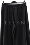 Sentez Liyora Geniş Paça Örme Pantolon- LYN04007 Siyah