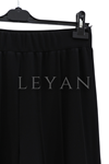 Sentez Liyora Geniş Paça Örme Pantolon- LYN04007 Siyah
