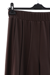 Sentez Liyora Geniş Paça Örme Pantolon- LYN04007 Kahve