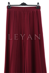 Sentez Liyora Geniş Paça Örme Pantolon- LYN04007 Bordo
