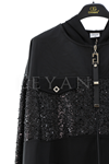 Orhan Store Payet Detaylı Takım- LYN04059 Siyah
