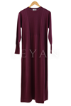 Nuss Zikzak Desenli Elbise- LYN03969 Bordo