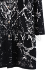 Mutlu Ertan Yılan Desenli Angora Hırka- LYN04076 Siyah