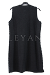 Mutlu Ertan Peluş Uzun Yelek- LYN04085 Siyah