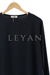 İnci Ve Taşlı Bluz- LYN04089 Siyah