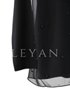 İnci Ve Taşlı Bluz- LYN04089 Siyah