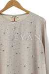 İnci Ve Taşlı Bluz- LYN04089 Bej