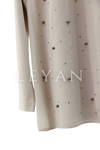 İnci Ve Taşlı Bluz- LYN04089 Bej