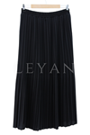 581 Frz Astarlı Piliseli Etek- LYN04091 Siyah