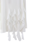Yandan Şifon Volanlı Bluz- LYN04101 Ekru
