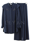 Nuss İşlemeli Takım- LYN04073 Lacivert