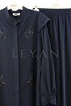 Nuss İşlemeli Takım- LYN04073 Lacivert