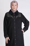 Behrem İşleme Detaylı Buklet Kap- LYN04146 Siyah