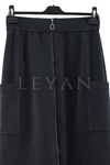 Sentez Cep Detaylı Fermuarlı Etek- LYN04150 Siyah