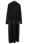 Orhan Store Çiçek Figürlü Pardesü- LYN04156 Siyah