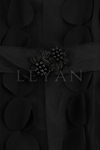 Orhan Store Lazer Kesim Detaylı Abaya Takım- LYN02674 Siyah