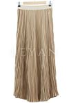 Saten Kırıştırma Etek-LYN02349 Camel