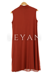 Önü Şifon Detaylı İçlik- LYN01342  Kiremit