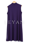 Önü Şifon Detaylı İçlik- LYN01342  Mor