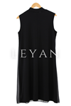 Önü Şifon Detaylı İçlik- LYN01342  Siyah