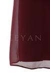 Önü Şifon Detaylı Kolsuz İçlik- LYN01386  Bordo