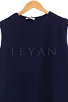 Önü Şifon Detaylı Kolsuz İçlik- LYN01386  Lacivert