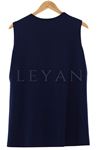 Önü Şifon Detaylı Kolsuz İçlik- LYN01386  Lacivert
