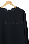 Şifon Detaylı Uzun Kollu İçlik- LYN01488  Siyah
