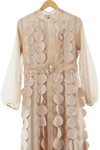 Orhan Store Lazer Kesim Detaylı Abaya Takım- LYN02674 Bej