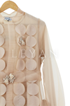 Orhan Store Lazer Kesim Detaylı Abaya Takım- LYN02674 Bej