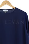 Şifon Detaylı Uzun Kollu İçlik- LYN01488  Lacivert