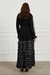 Orhan Store Katlı Abaya Takım- LYN03269 Siyah